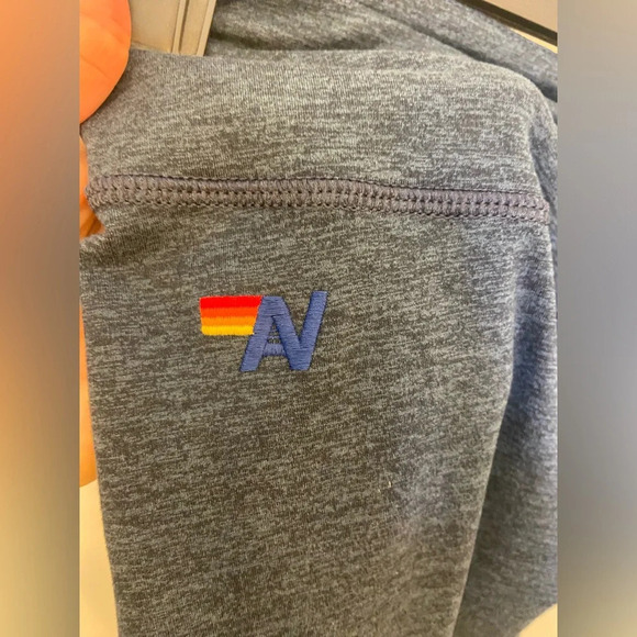 Aviator Nation Rainbow Crop Leggings Charcoal Size Small - Picture 4 of 7